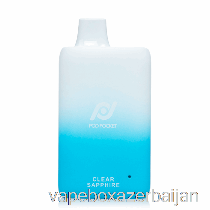 E-Juice Vape Pod Pocket 7500 Disposable Clear Sapphire